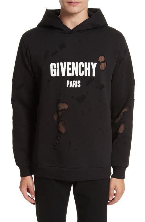 givenchy distressed hoodie grailed|givenchy distressed hoodie mockup.